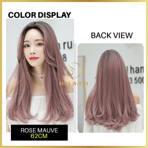 【Miss Wiggy】 Super Soft 62CM Wig Hair Extension For Women Medium Long Straight Hair Natural MW8205