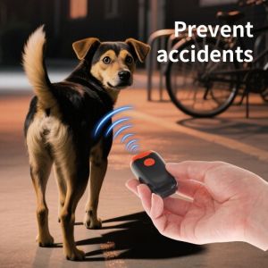 YUBAGUANB Handheld Ultrasonic Dog Repeller Smart LED Light Anti Barking Device Portable Safe Bark Deterrent Device Outdoor Use