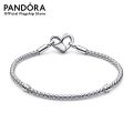 Pandora Studded chain sterling silver bracelet with heart clasp เครื่องประดับ สร้อยข้อมือ สีเงิน เงิน สร้อยข้อมือสีเงิน สร้อยข้อมือเงิน สร้อยข้อมือหัวใจ หัวใจ ชาร์ม สร้อยข้อมือแบบชาร์ม สร้อยข้อมือใส่ชาร์ม สร้อยข้อมือแพนดอร่า แพนดอร่า. 