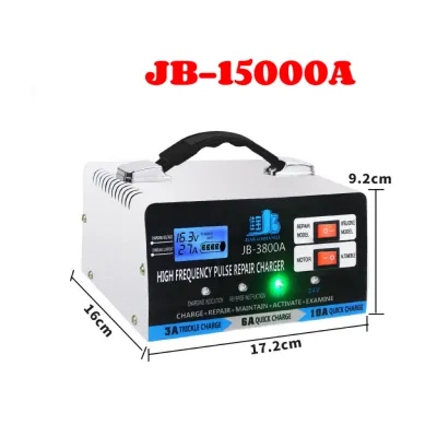 Charger Aki Otomatis Smart Intelligent Auto Repair Mobil Motor Kapal Truck Portable 400W 12V/24V 3800AH/Car Battery Charger Pengisi Daya Aki Mobil 3800A 12/24V
