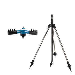 Rotating Tripod Sprinkler 360 Degree Stainless Steel Rotary Irrigation Tripod Telescopic Support Sprinkler for Yard Garden Lawn