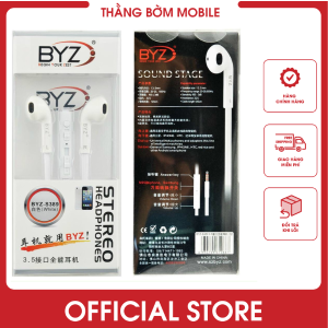 TAI NGHE NHÉT TAI BYZ S389 JACK 3.5MM HỖ TRỢ ĐÀM THOẠI BẢO HÀNH 9 THÁNG. CÓ 2 MÀU TRẮNG VÀ ĐEN