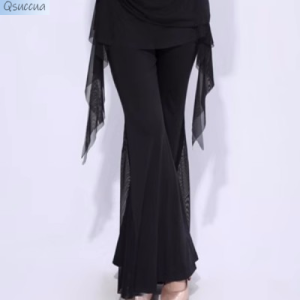 Latin Dance Pants Adult Female Professional Performance Uniform National Standard Dance Wide Leg Pants