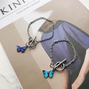BESFOME Exquisite Fashion Ladies Butterfly Combination Gold Bracelet Necklace Couple Girlfriends Jewelry Accessories Gift Candy Jewelry