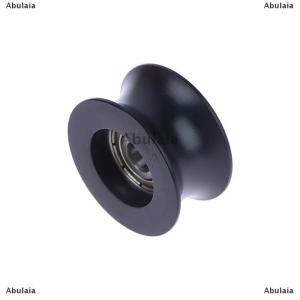 [COD] Abulaia ล้อติดตามเส้นผ่าศูนย์กลาง14มม. สีดำยางเคลือบ5x26x13ไนลอน POM ห่อแบริ่งพลาสติกลูกรอกรูปตัวยูร่อง