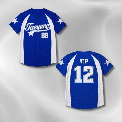 BigBang Taeyang Baseball Jersey BigBang World Tour Concert Shirt For V.I.P AM1