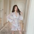 Sexy Lingerie + Set Bra Model Kimono Charming Lace Transparant Romantis LG116. 