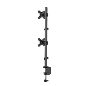 Dual Articulating Vertical Monitor Stand for 13"-32" C-Clamp and Grommet