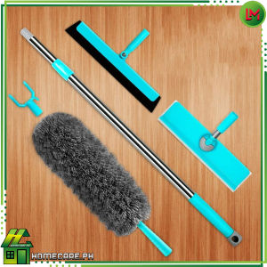 HOMECARE PH. 3in1 Duster Household Cleaning Microfiber Material Extendable Rod
