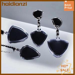 haidianzi Guitarists Storage Guitar Pick Collection Box Clear Holder Keyring Bag Heart Shaped Picks Size Case Musical Accessories