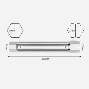 Bath Faucet Wrench Anti-slip Kitchen Repair Flume Hexagonal Wrench Double Head Repair Wrench Water Heater Plumbing Tools