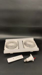 E27 Screw Base Dual Fan Ceiling Light 60W High Brightness Dimmable LED Light 3 Speed Wind Low Noise 17dB Sleep Timer Remote Control Home Fan Light White Color