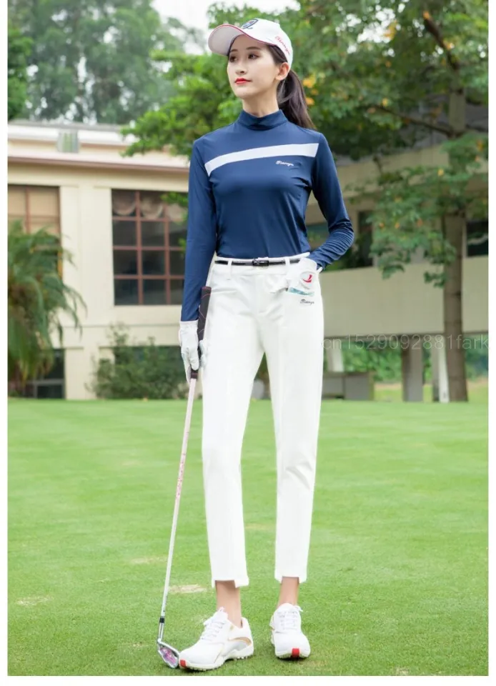 Women Golf Pant High Elastic Ladies Trouser Breathable Slim Quick