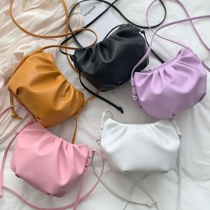 SHARI Mini Travel Outdoor All-match PU Cloud Bag Womens Shoulder Bag Korean Style Bag Very Peri Bag Crossbody Phone Bag