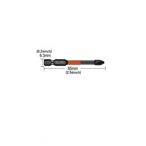 Bộ 3 mũi bắn vít từ tính chống trượt đầu PH2 thép S2 chuyên bắt vít độ đài 50 65 70mm chuôi lục giác - Kim Khí AZ