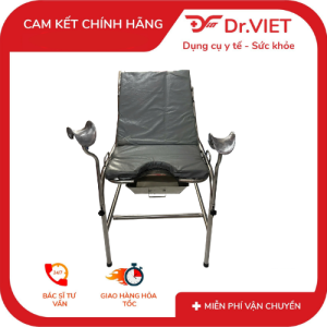Bàn khám sản inox + kèm nệm