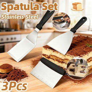 3PCS Stainless Steel Tiramisu Shovel Dishwasher-Safe PP Handle Pizza Cake Pies Barbecue Bakery Tools
