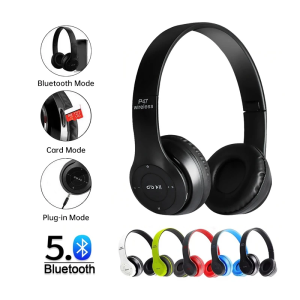 Headset Bluetooth Pro Bass P47 - Gaming Headset Nirkabel dengan Baterai Tahan Lama dan Desain Portabel