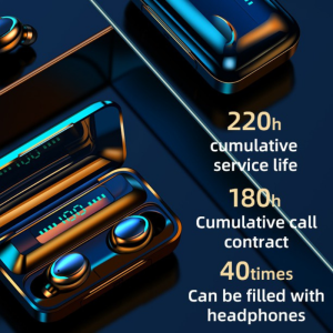 หูฟังบลูทูธไร้สาย Bluetooth V5.0 ios Androidพร้อมกล่องชาร์จ หูไร้สายขนาดมินิ สำหรับ ไอโฟน ซัมซุง ออปโป้ หัวเหว่ย วีโว่ เสี่ยวมี่และโทรศัพท์มือถือรุ่นอื่น ๆ Wireless Bluetooth Earbud TWS5.0 Earphone