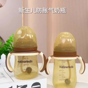 Anti-drop Baby Bottle for Newborns 0-1-2-3 Year Old Baby Newborn Children Anti-Colic Wide Mouth Straw Duckbill Cup