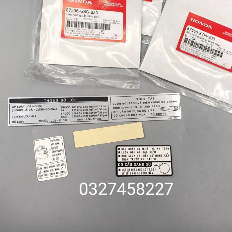 Sách Bộ Tem Thông Số Wave 100 Nhỏ Wave Zx Honda Tem Số Hiệu Cho