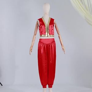 Men Boys Aladin Costume Arabian Prince Cosplay Dress Up Vest Waistcoat Harem Pants Suit for Halloween Carnival Stage Performance