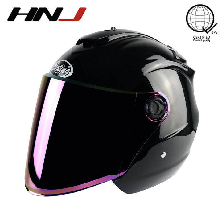 Hnj A Half Face Helmet For Motorcycle Helmets Women Half Face