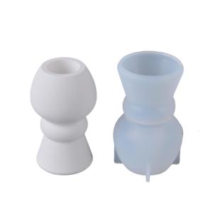 Nordics Style Holder Silicone Molds Roman Pillar Candlestick Mould Craft Supplies Casting Molds