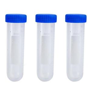 3pcs/Pack Clear Scaled 50ml Centrifuge Tubes Set with Anti-leaking Screw Cap for Ideal for Student Teacher School Experi