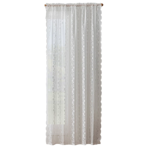 Decorative Semi Sheer Laces Curtains With Not Drill Hook Polyester Materials For Multiple Room