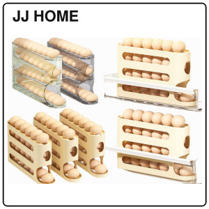 【JJ HOME】Auto Rolling Egg Storage Rack/Multi-Layer Egg Holder/Transparent Egg Rack