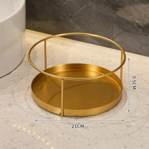 Nampan Baki Tempat Perhiasan Gold Luxury Iron Tray Makeup Organizer