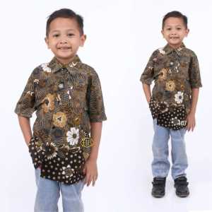 Kemeja Batik Couple Ayah Dan Anak Laki-Laki Usia 1-10 Tahun Motif Terbaru Bahan Katun Adem Size M L XL XXL Batik Anak Couple Keluarga
