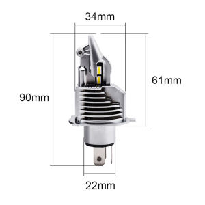 Fighter H4 Led 9003 HB2 Car Headlight Bulb 80W 12V 24V 6000K CSP Chip 16000LM Super bright