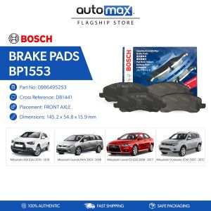 Bosch Brake Pads BP1553 (DB1441) FRONT for Mitsubishi ASX 2010 - 2018 Grandis 2003 - 2008 Lancer EX 2008 - 2017 Outlander 2007 - 2012