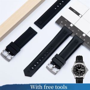On Sale Universal Silicone Rubber Watchband 20mm 22mm Black Soft Pin Clasp Resin Strap Fit For TAG Heue F1 Monaco Carrera Watch2026