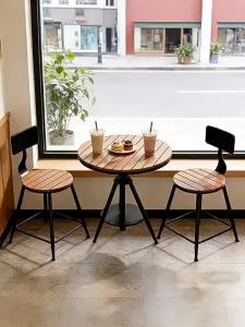 CraftedLiving SG-Ironwork Small Round Table And Chair Balcony Outdoor Table And Chair For Negotiation Reception Lifting Home Use
