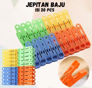(BISA COD) PROMO JEPITAN BAJU MURAH ISI 20 PCS / JEPITAN BAJU LAUNDRY TEBAL BAGUS KUAT