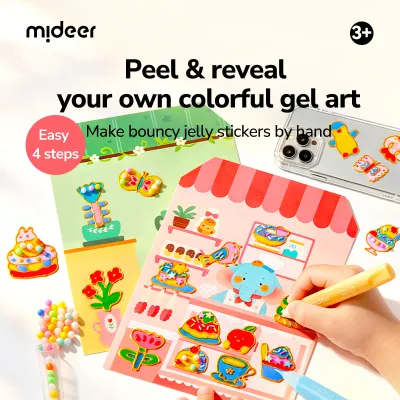 Mideer DIY Jelly Sticker Set – Multi-Theme Creative Craft Kit for Kids