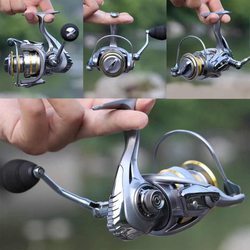 Shipping from Malaysia Spinning Reel 13+1 Ball Bearings Fishing Reel  5.1:1/5.5:1 Gear Ratio Metal Aluminum Spool Spinning Reel Max Drag 5-10kg  with Free Spare Spool for Freshwater and Saltwater