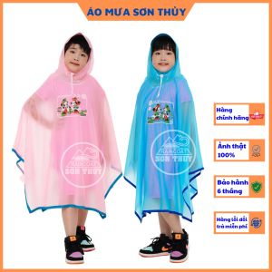 Áo mưa trẻ em cánh dơi Sơn Thủy nhựa PVC an toàn siêu bền - áo mưa cho bé trai bé gái hình in hoạt hình đáng yêu