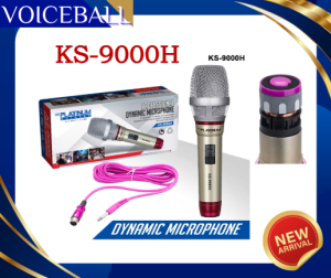 【 VOICEBALL】PLATINUM Karaoke KS-9000H Dynamic Microphone Professional Wired MIC for Video Ke Recording Karaoke KTV System High Quality Universal Wired Microphone