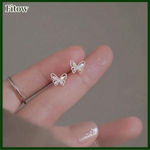 Fitow Cutout Zircon Butterfly Earrings For Women Girls Wedding Party New Fine Jewelry Gift