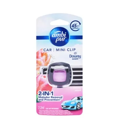 Ambi Pur Car Mini Clip Air Freshener Lavender | Sky Breeze | Vanilla | Thai Dragon Fruit 2.2 Ml X 2 Pcs