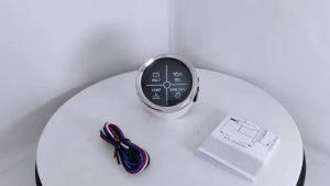 (In stock) New 52mm 4 LED Alarm Gauge Meter Volt Water Temp Oil Pressure Alarm Indicator Gauge Meter with Red Backlight for Car Boat Yacht