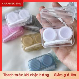 CS Liên hệ với ống kính Hộp ngăn chặn rò rỉ ống kính trong suốt bao gồm container liên hệ với ống kính chủ đồng hành hộp chăm sóc hộp di động du lịch