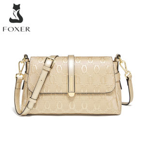 FOXER Trendy Womens Bags Shoulder Bags Leather Bag Crossbody Bags  Large Capacity Handbag Fashion Embossed Sling Bag For Women