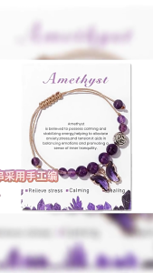 Natural Stone Bracelet with Butterfly Pendant Wirst Bangles for Women Girls Vintage Handwoven Rope Bracelets Gift