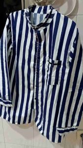 Kemeja Koko Pria lengan panjang model salur