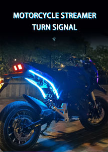 Flexible Motorcycle Led Light Strip Daytime Traffic Light Intermittent Electric Motor Bicolor 30/45/60cm DRL
